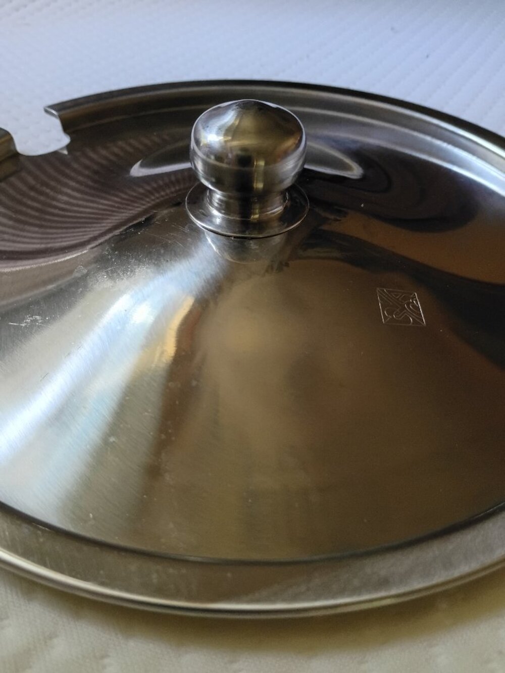 Rare NASM Holland America Line High Grade Stainless Steel Chafing Dish Lid Marit